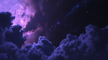 Obraz premium Nebula in space with colorful clouds. Starry night cosmos. Universe science astronomy. Nebula in space, with a colorful background.