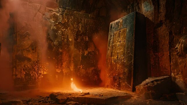 Ancient Chamber with a Glowing Stone