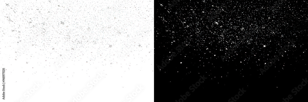 Wall mural png glitter particles on dark background