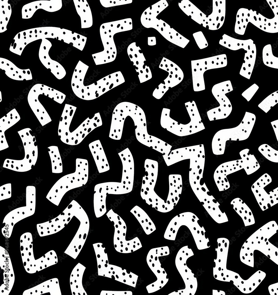 Poster using black question marks with a transparent background fits products with a mysterious theme, such