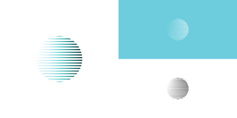 Abstract circle and line logo illustration vector