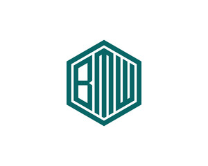 B M W logo design vector template.