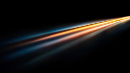 Abstract light beams in gradient colors against a black background ideal for technology, abstract, and futuristic design projects or presentations