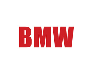 B M W logo design vector template.