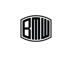 B M W logo design vector template.
