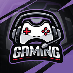 Game controller esport mascot logo design © Visink.art