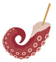 食べ物_おでん_串に刺したタコ