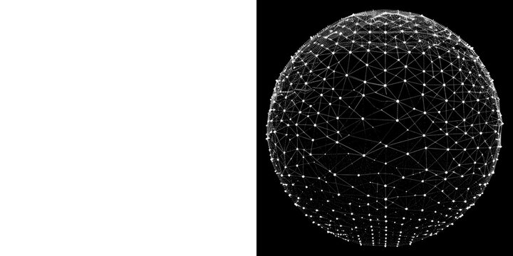 PNG Abstract digital network sphere illustration