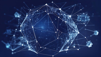 Obraz premium blue binary code and security lock