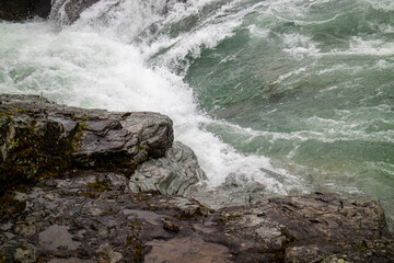 McDonald falls at the Glacier national park, Montana, USA, 15 May 2024
