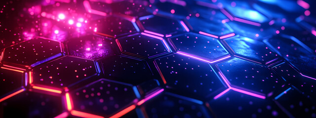 Sci-Fi Hexagonal Data Grid