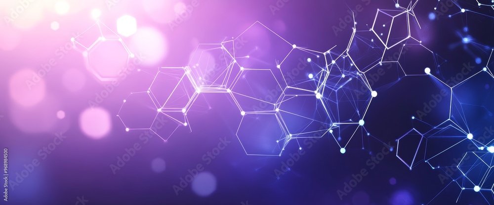 Poster an abstract geometric background with simple hexagonal elements for medical, technological or scienc