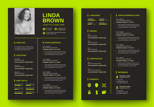 Classic Resume And Cover Letter Layout