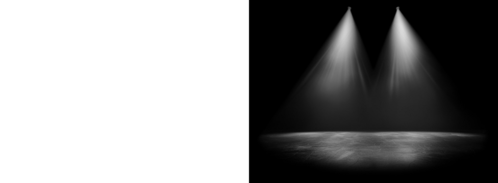 PNG Dual spotlights illuminate stage - Powered by Adobe