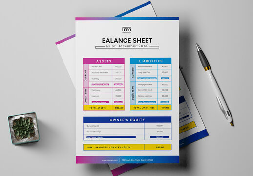 Multipurpose Balance Sheet Layout