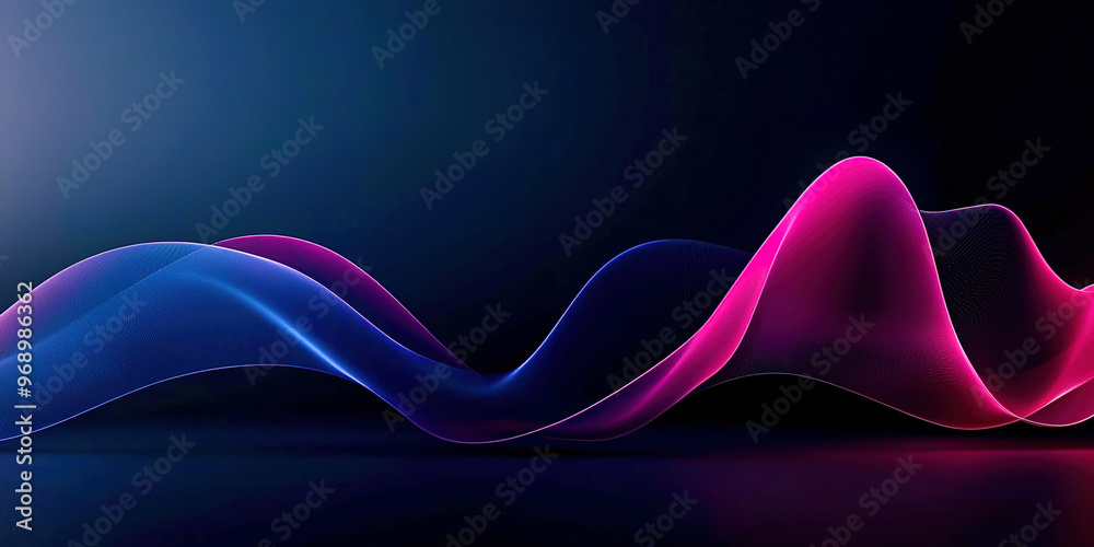 Poster soft waves abstract background