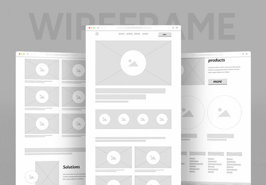 Wireframe Landing Page UX Template