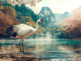 crane in the lake © Areeya