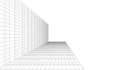 Fototapeta premium architecture building vector 3d drawing
