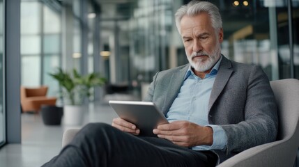 The Executive Man with Tablet