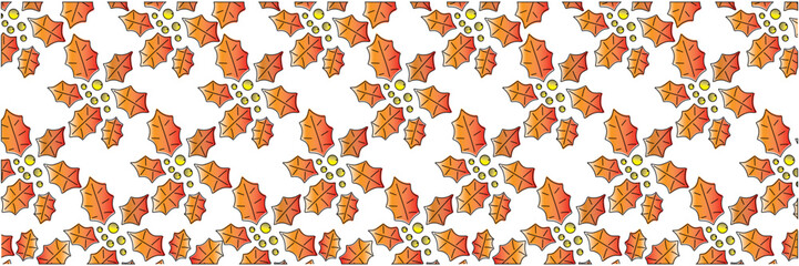 leaves decoration red berry chrismas day