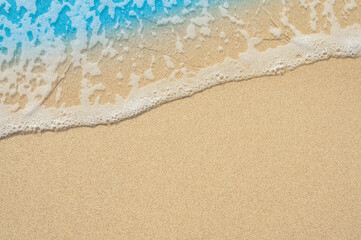 wave on the sand, topview