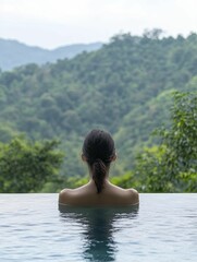 Fototapeta premium Join a tranquil wellness retreat nestled in the heart of nature