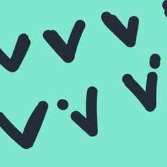 Abstract Checks on Mint Green