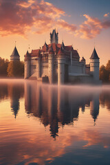 Obraz premium Castle in the Lake