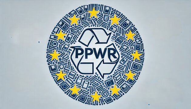 PPWR Recycling Symbol with Stars European Union