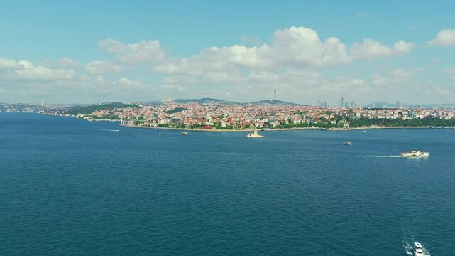 Arafly view a city and a body.