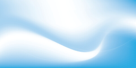 Abstract geometric white and blue color background with curve lines, wavy pattern. Vector illustration.