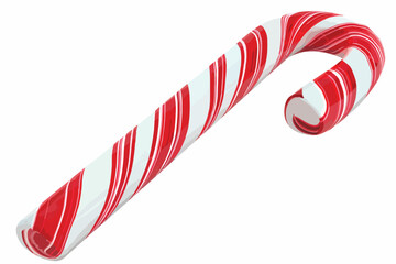 Christmas Candy Cane Single Clipart Isolated on White Background