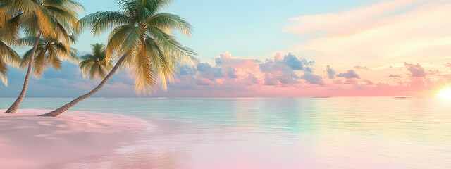 Pastel Beach at Dawn