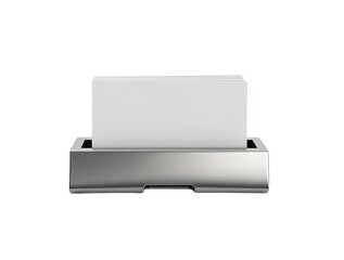 Modern Minimalist Desktop Paper Holder Isolated on White or Transparent PNG