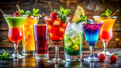 Colorful Cocktail Drinks