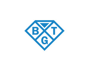 B G T logo design vector template.