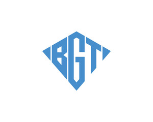 B G T logo design vector template.