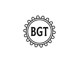 B G T logo design vector template.