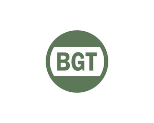 B G T logo design vector template.