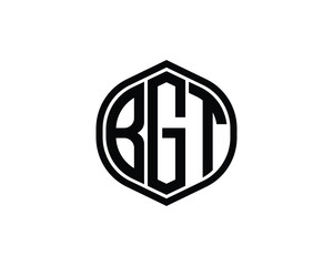 B G T logo design vector template.