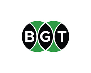 B G T logo design vector template.