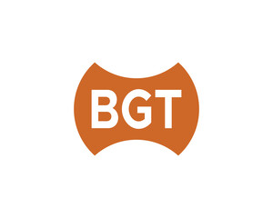 B G T logo design vector template.