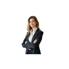 portrait of a business woman ,isolated on white background , transparent png image