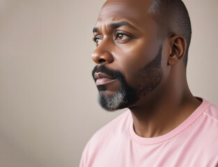 Obraz premium Portrait of a serious middle aged African American man