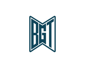 B G T logo design vector template.