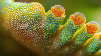 Macro photograph of gecko foot setae structures