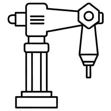 recommend clip art: hydraulic hammer machine outline coloring book page line art drawing