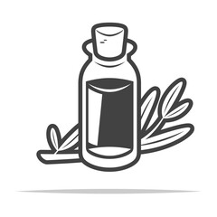 Massage essential oil icon transparent vector isolated