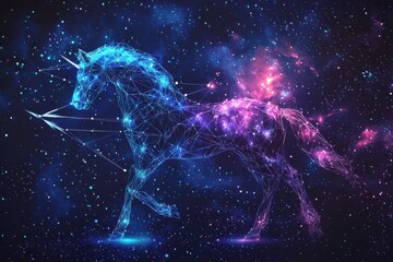 Cosmic unicorn galloping through starry space